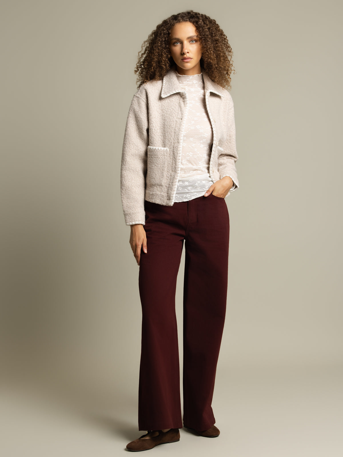 Veste courte brodée