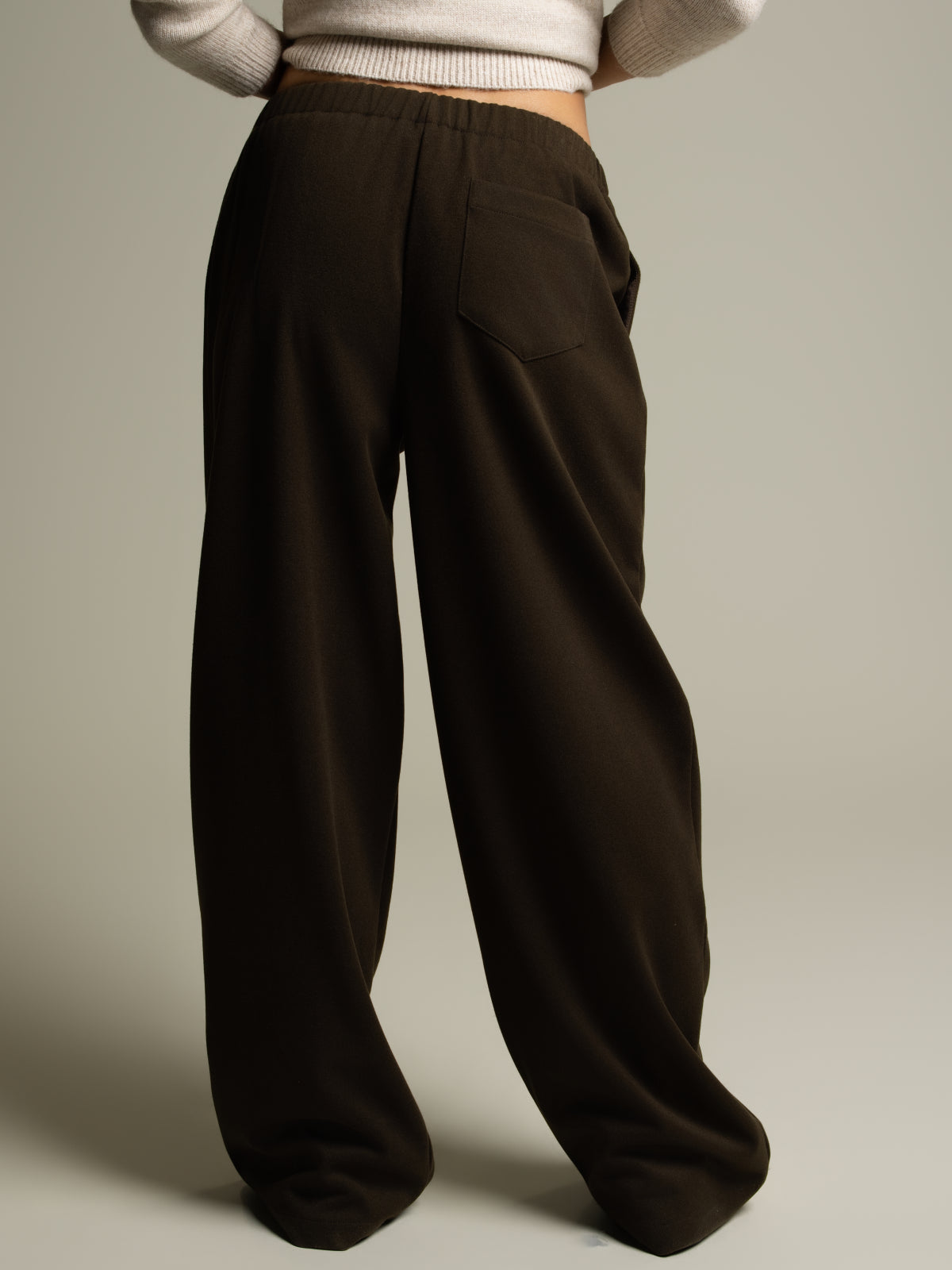 Pantalon jambe large à cordon