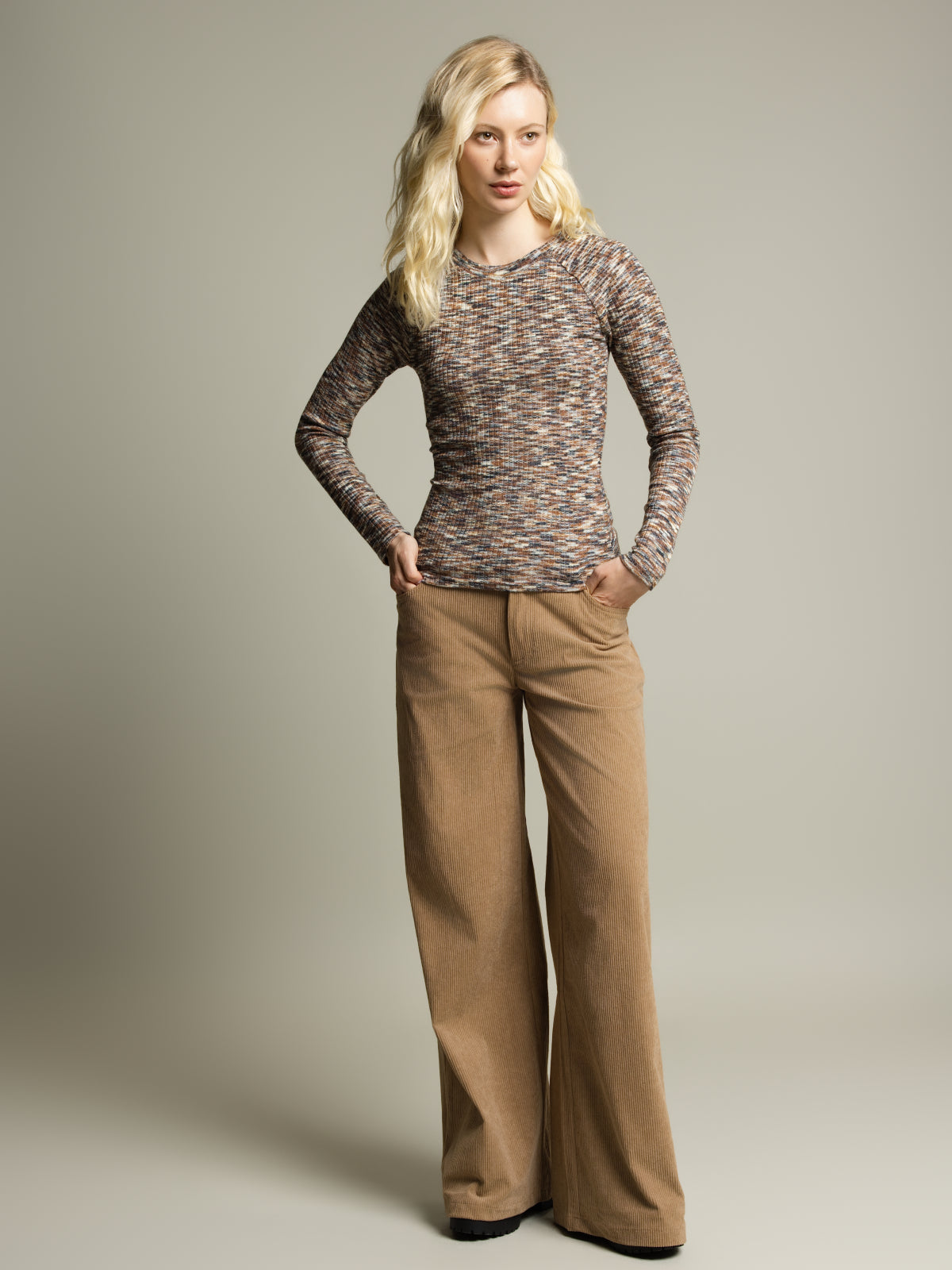 Wide leg corduroy
