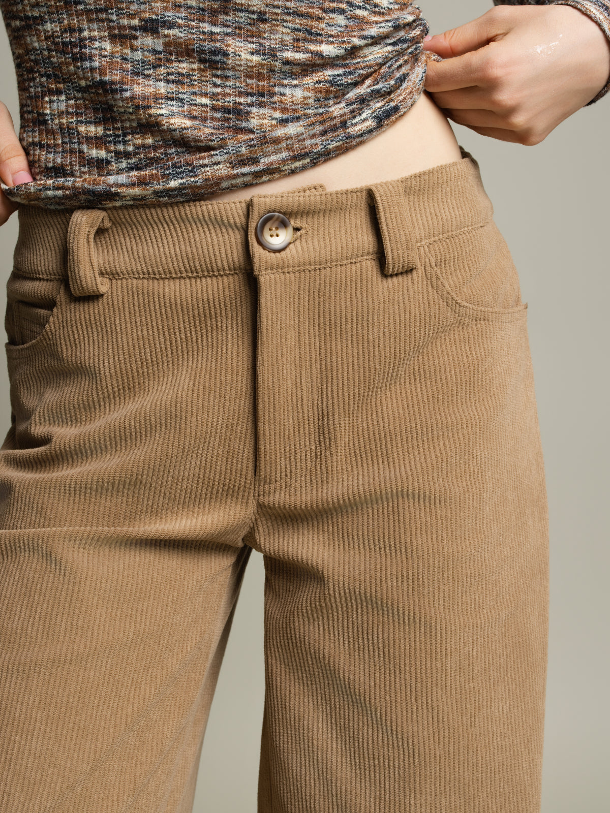 Wide leg corduroy