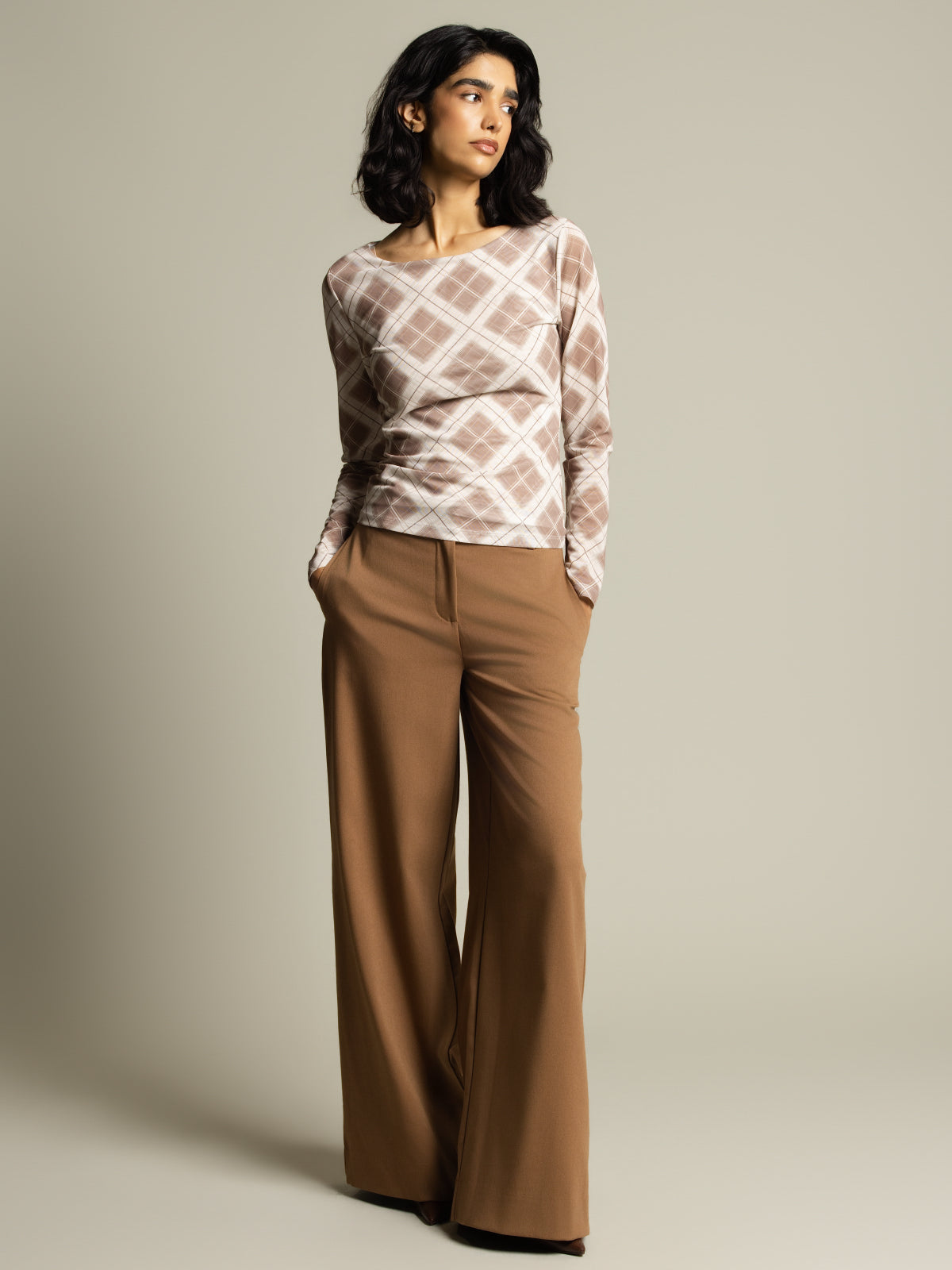 Pantalon habillé jambe large