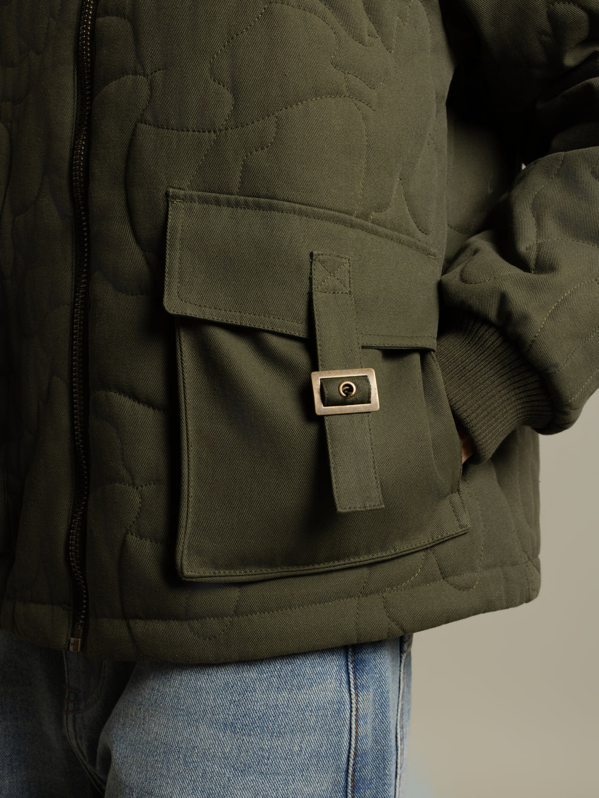 Veste matelassée coton et sherpa