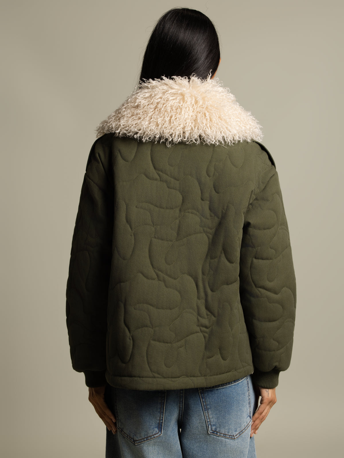Veste matelassée coton et sherpa