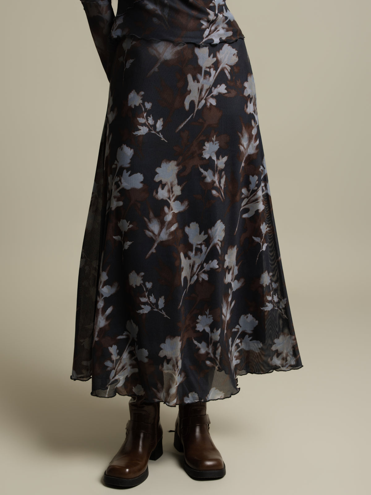 Jupe midi florale
