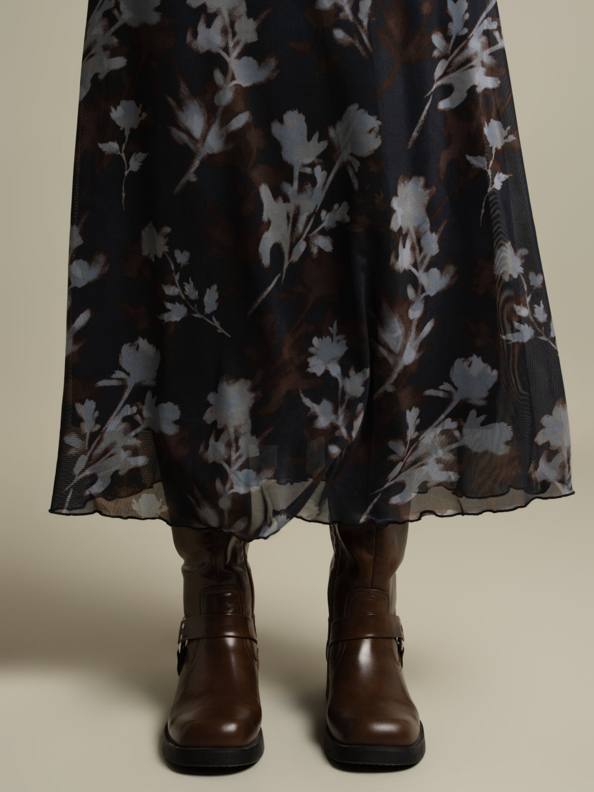 Jupe midi florale
