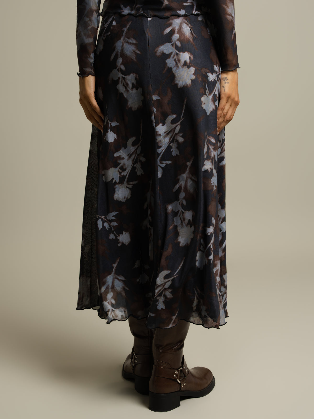 Jupe midi florale