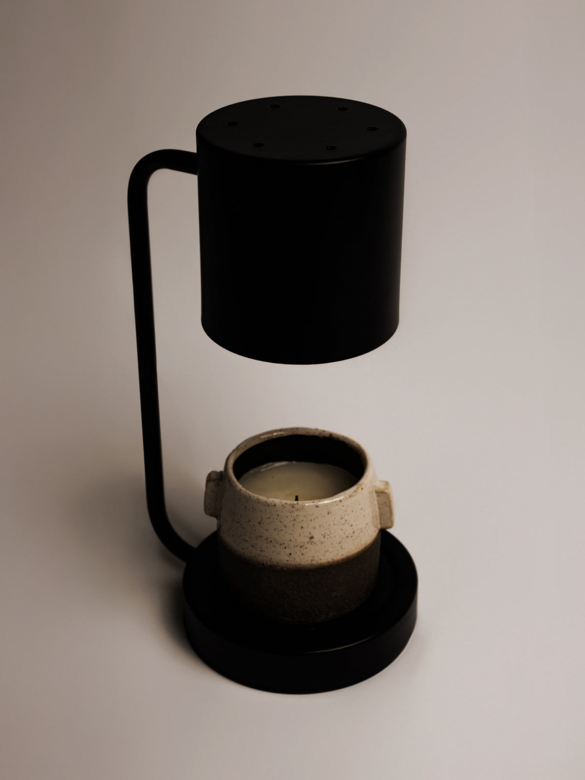 Lampe chauffe bougie noire