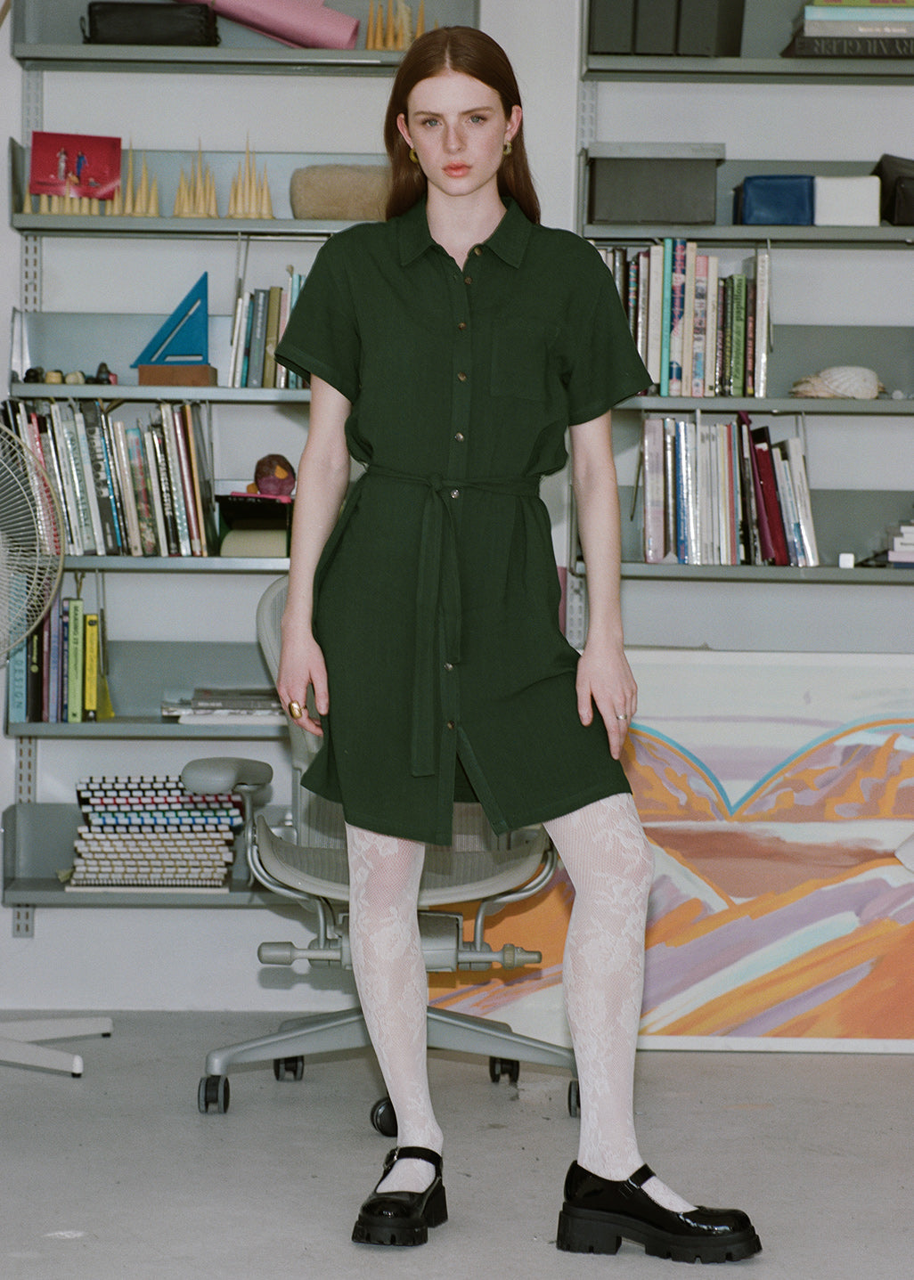 Robe chemise en lin