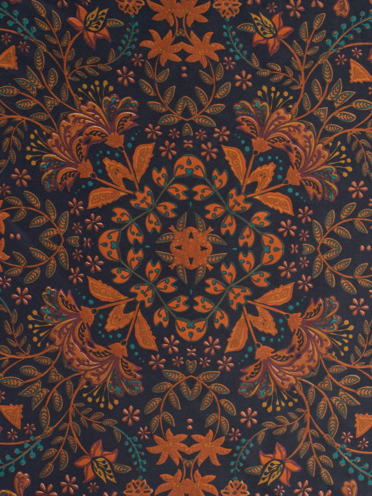 Foulard carré à motif floral rétro