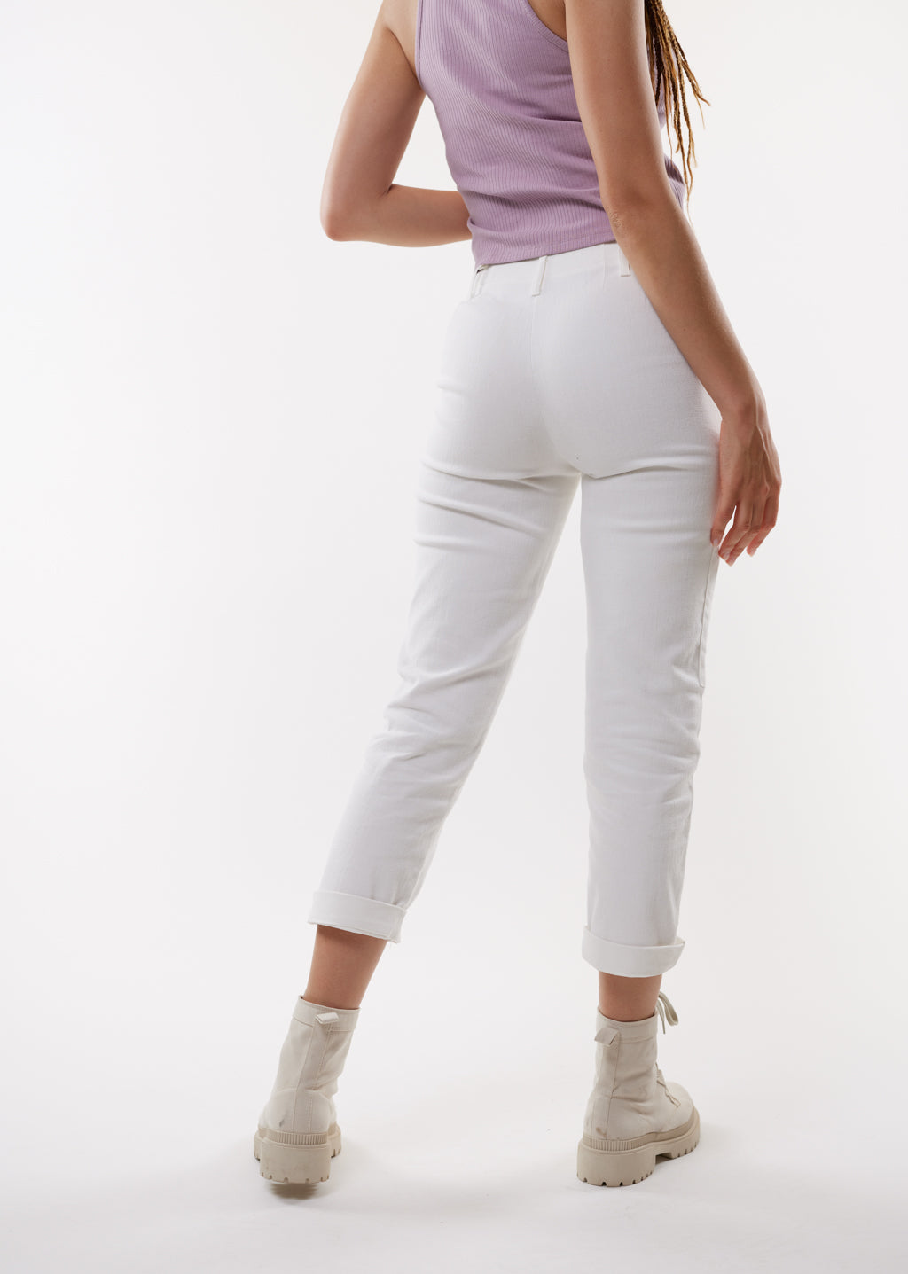 Pantalon plissé taille haute
