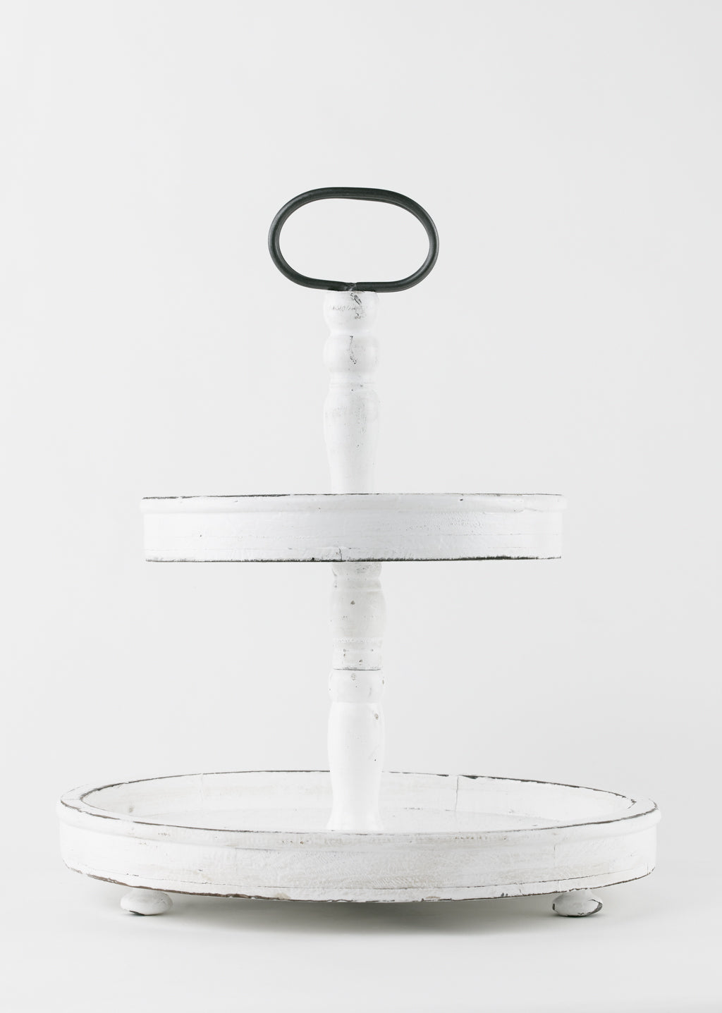 White Wooden Tiered Tray