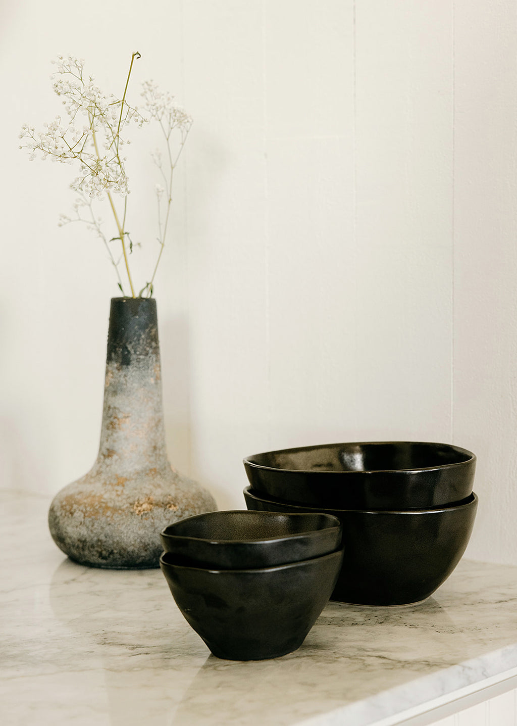 Medium Black Ceramic Bowl