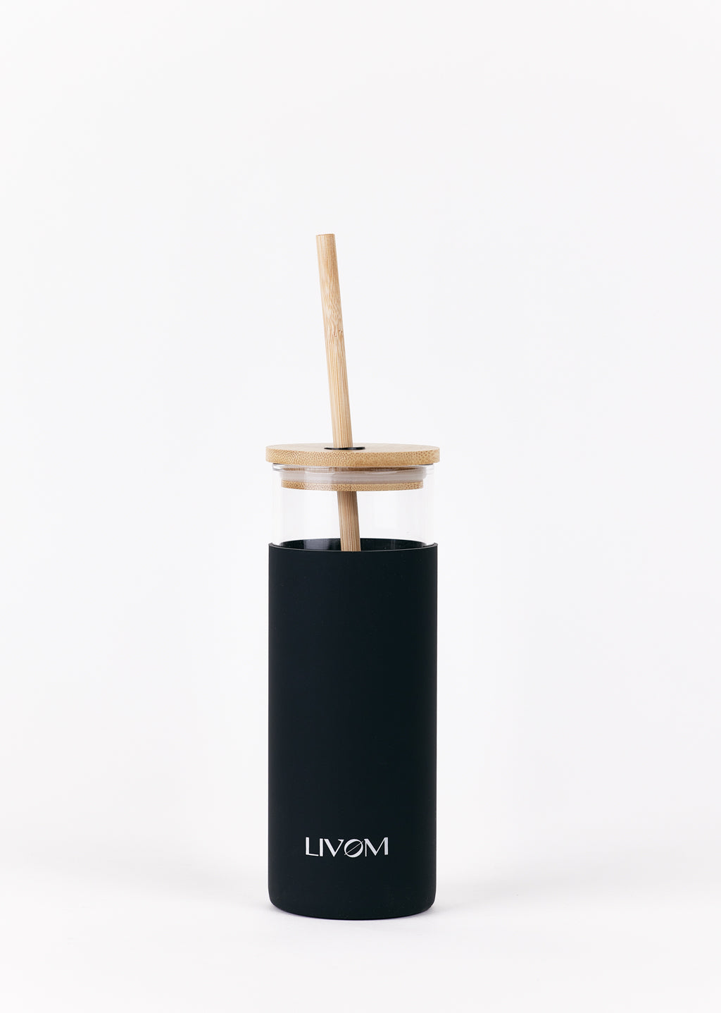 Glass Tumbler with Straw