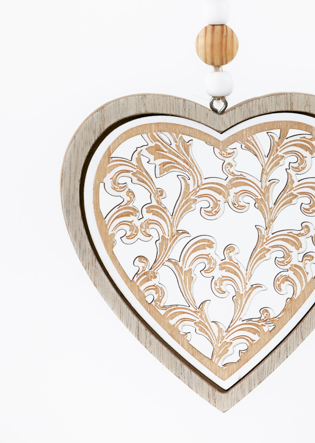 Wood Heart Shape Ornement