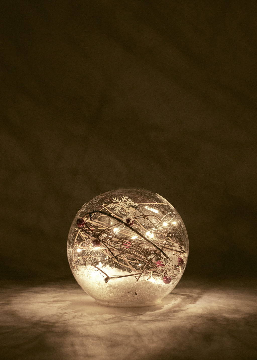 Medium Lighted Glass Ball
