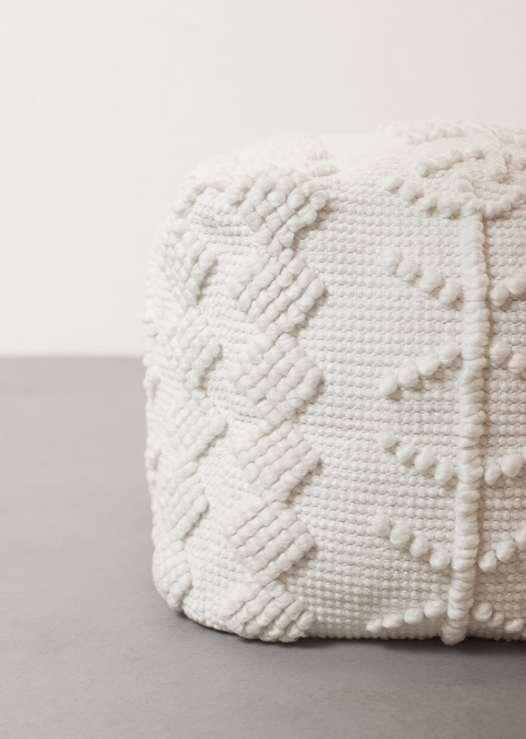 Wool Cotton Pouf Cover